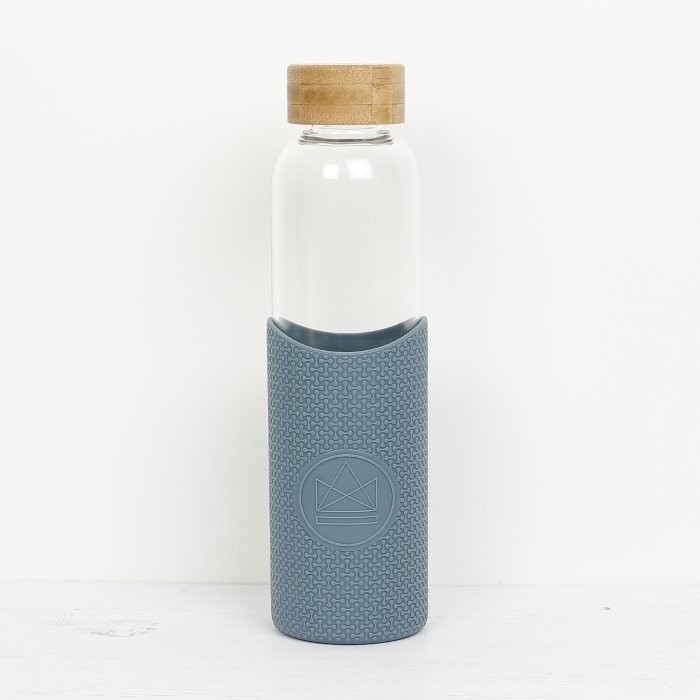 Glass Reusable Drinks Bottle (Blue)
